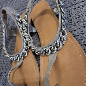 Silver blingy sandals. Cuteness overload. Size 9